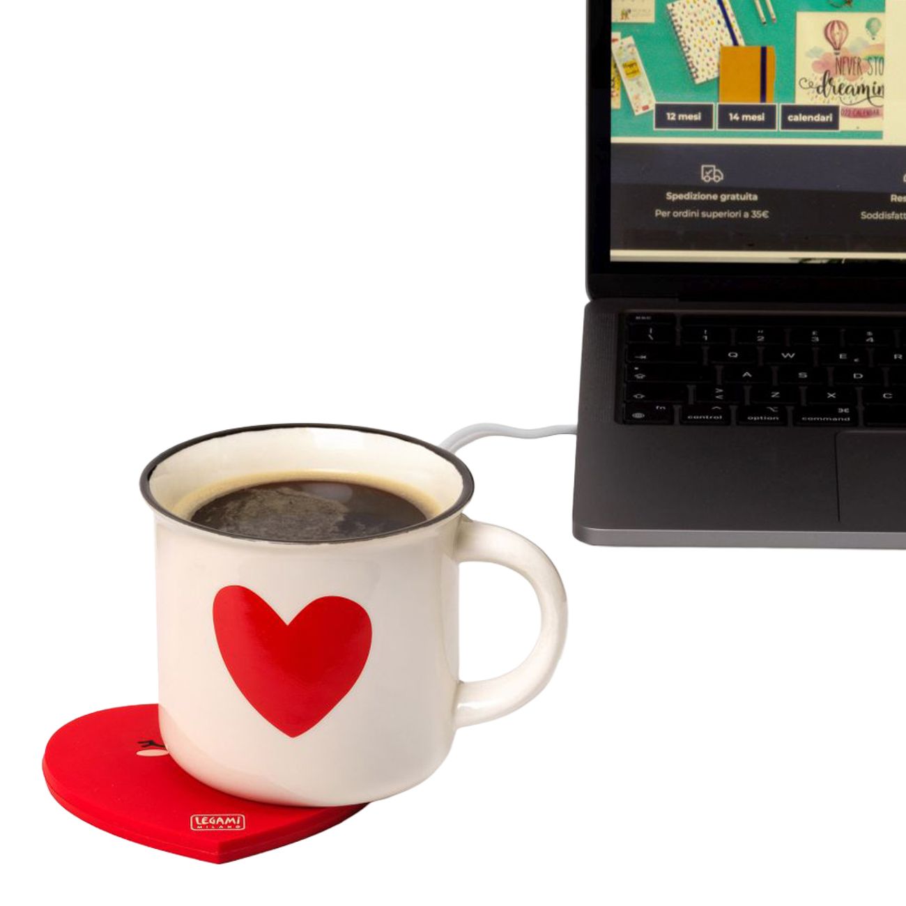 USB-Muggvärmare Hjärta