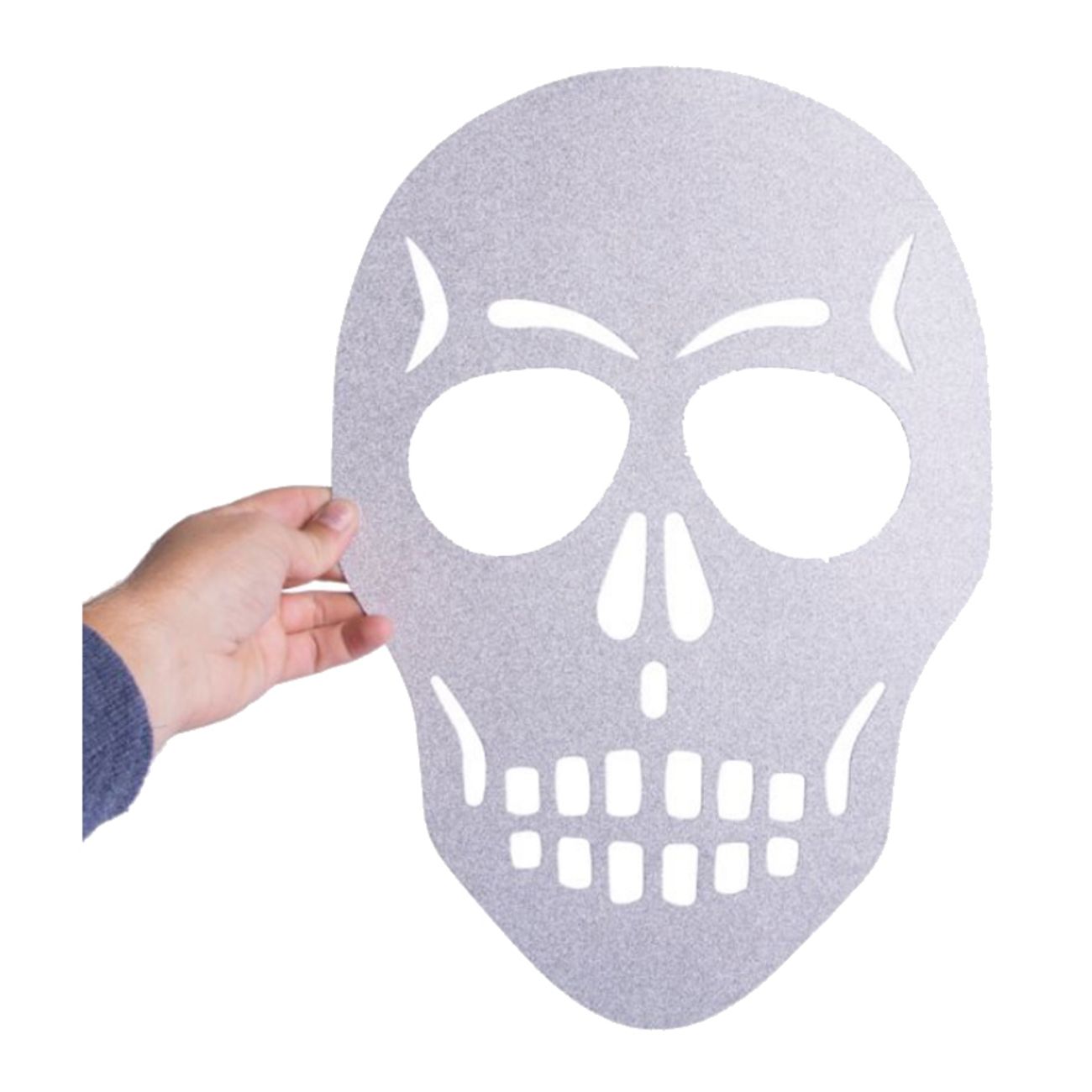 Vægdekoration Dødningehoved Sølv