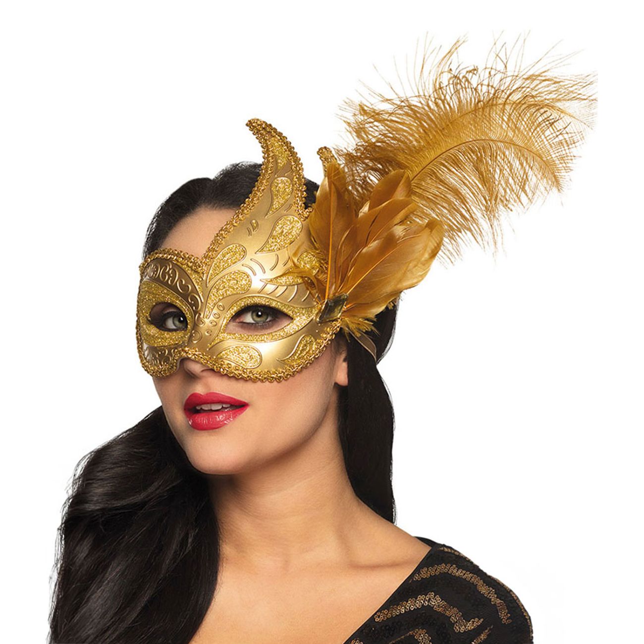 venetiansk-ogonmask-guld-med-fjadrar-48386-2