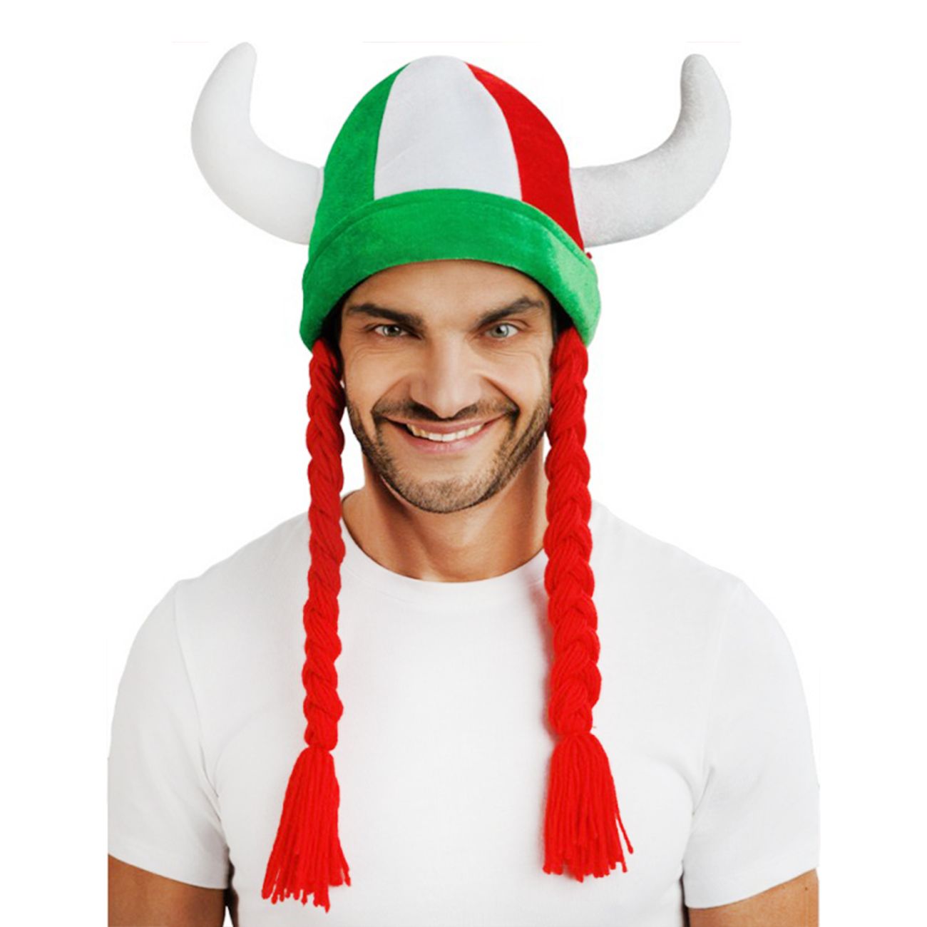 Vikingahjälm Italien med Flätor