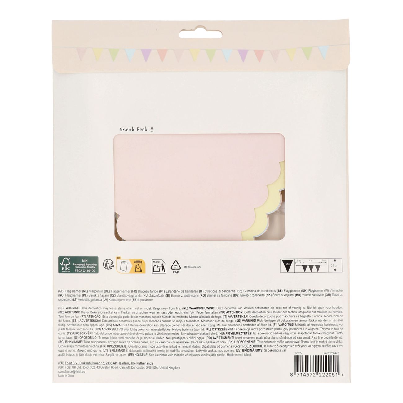 Vimpelgirlang Dreamy Pastel