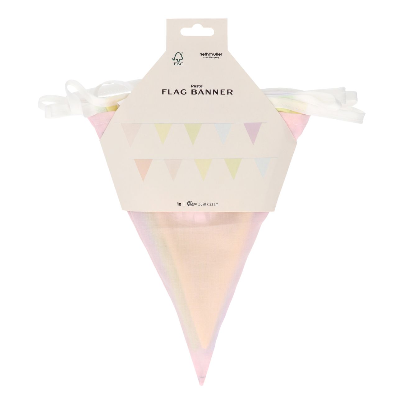 Vimpelgirlang i Tyg Dreamy Pastel