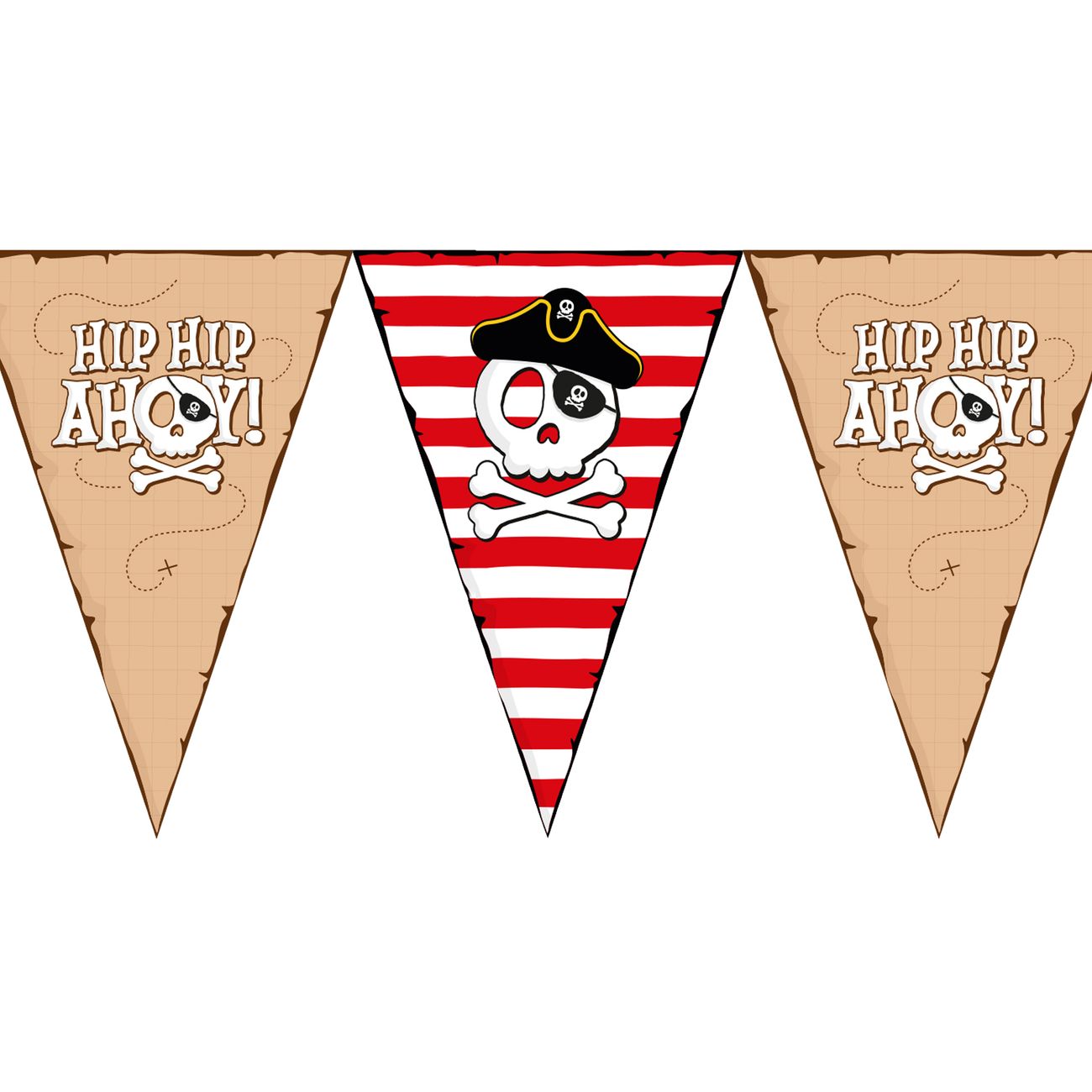Vimpelgirlang Pirat Hip Hip Ahoy
