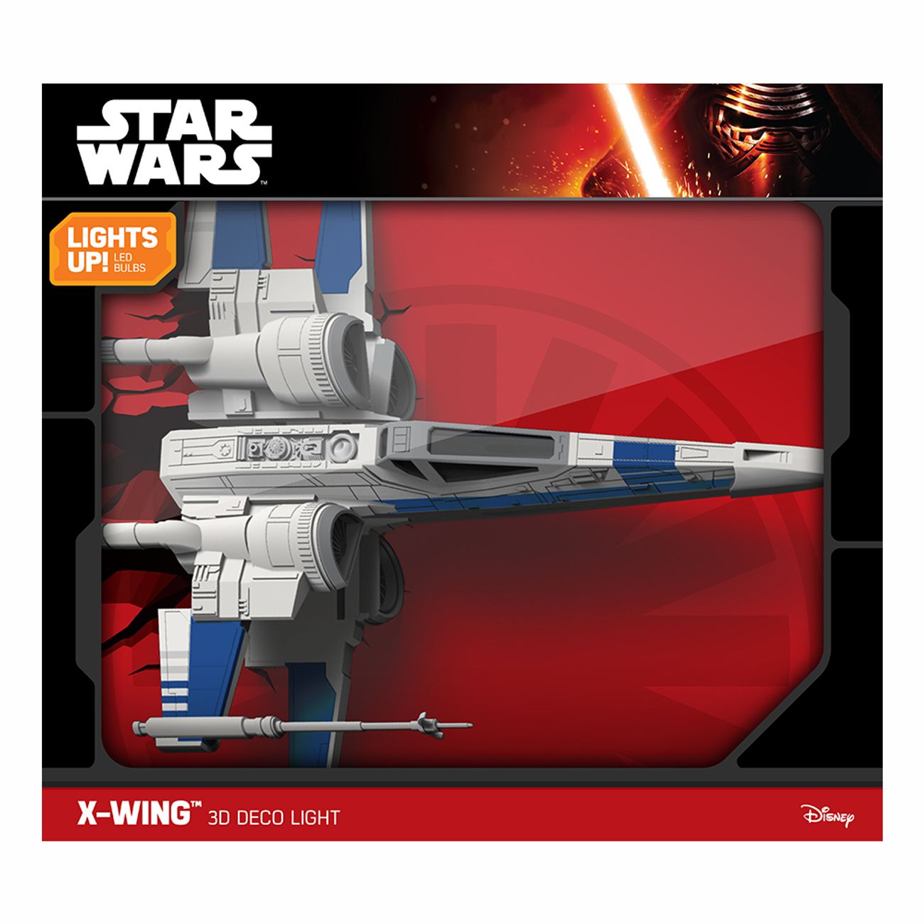 X-Wing 3D Vägglampa