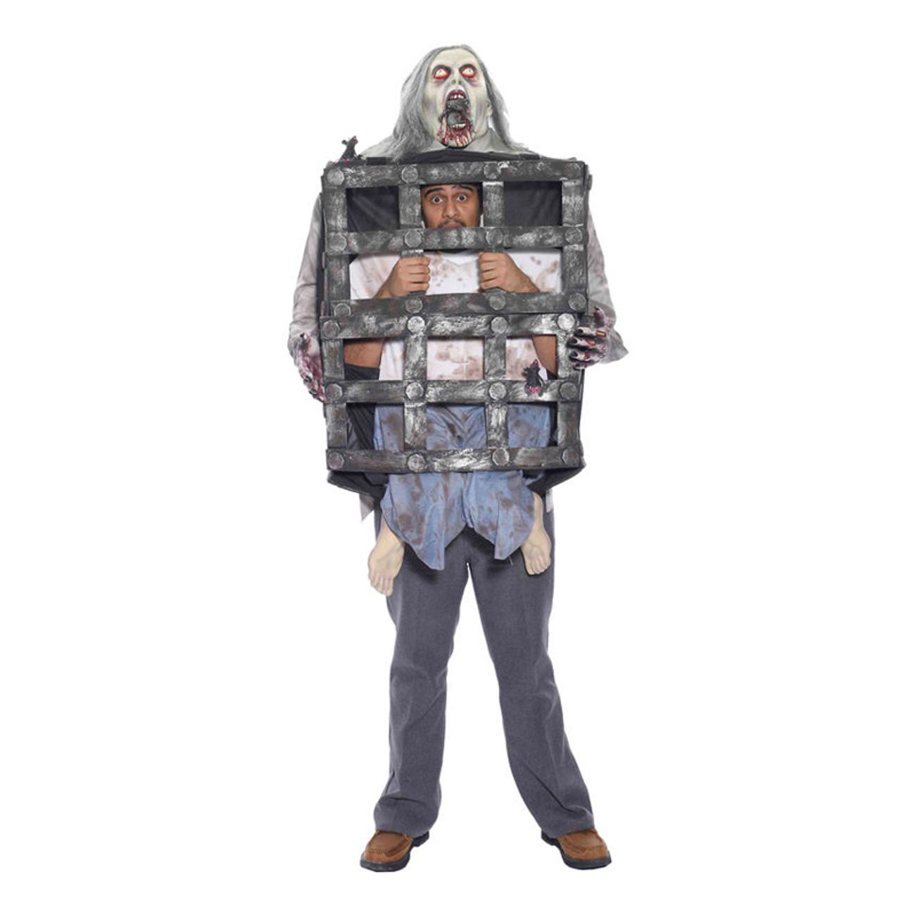 Zombie med Bur Maskeraddräkt