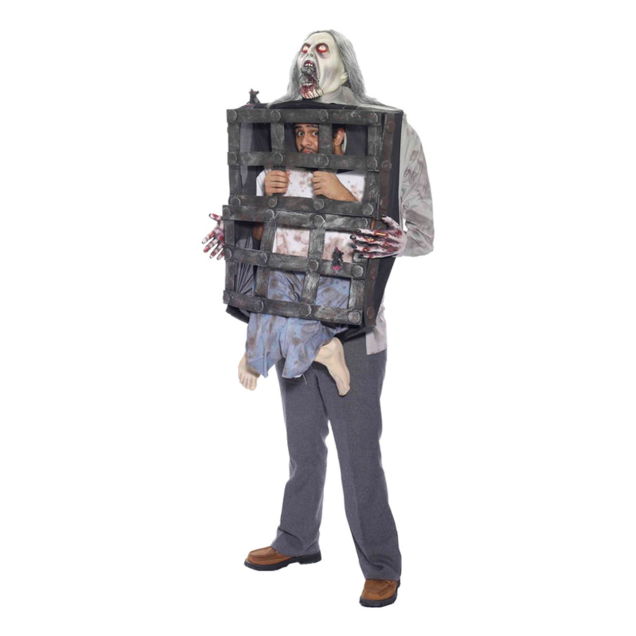 Zombie med Bur Maskeraddräkt