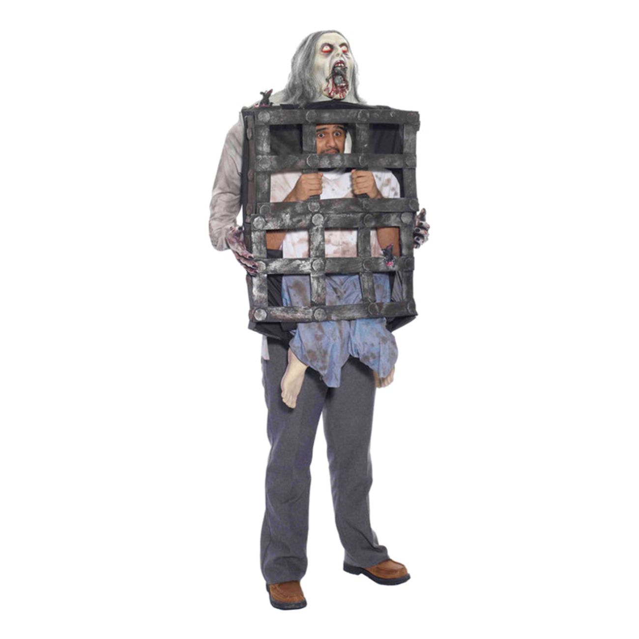 Zombie med Bur Maskeraddräkt