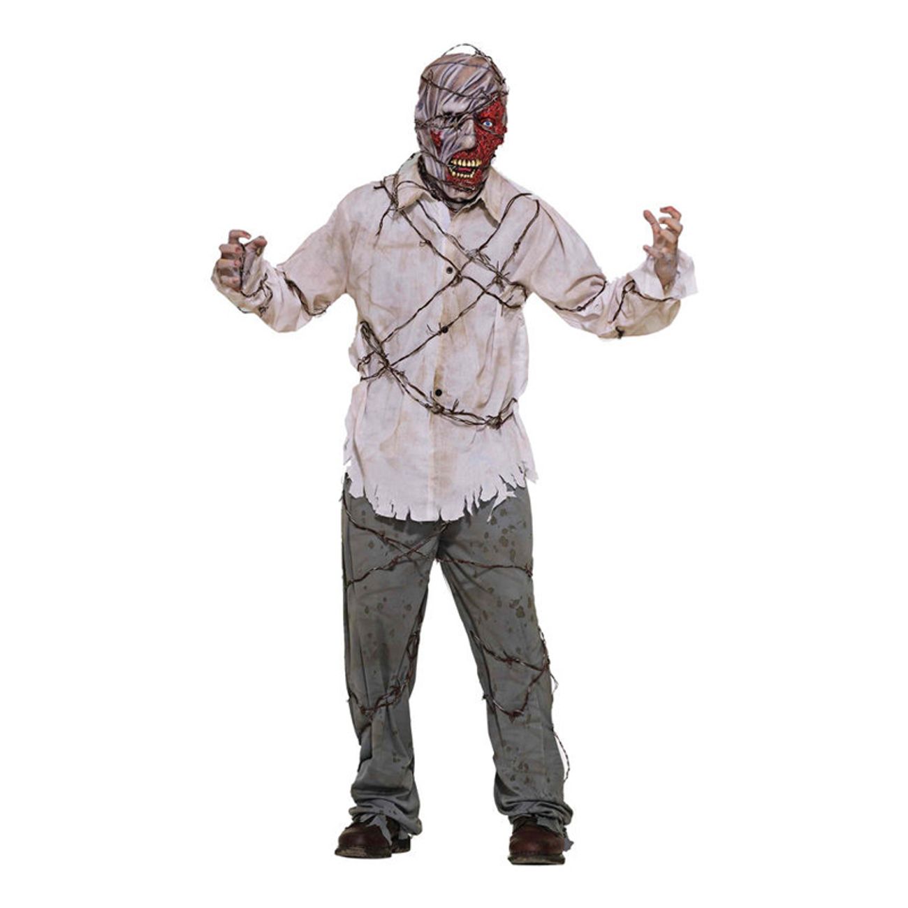 zombie-med-taggtrad-maskeraddrakt-1