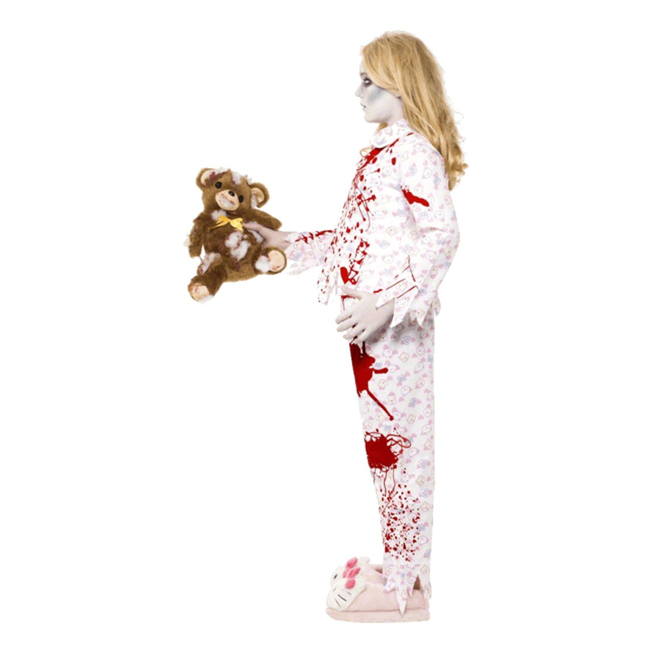 zombieflicka-i-pyjamas-barn-maskeraddrakt-2