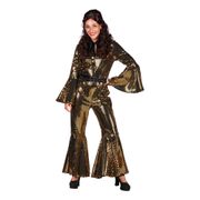 70'er Disco Jumpsuit Guld Kostume Deluxe