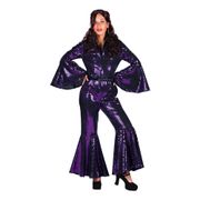70'er Disco Jumpsuit Lilla Kostume Deluxe