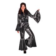 70'er Disco Jumpsuit Sølv Kostume Deluxe