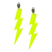 80-tals Örhängen Blixtar Neongula