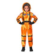 Astronaut Orange Metallic Barn Maskeraddräkt