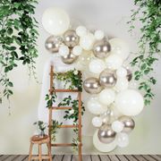 Ballongbåge Ivory/Crystal/Chrome