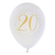 Ballonger 20 Vit/Guld