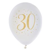Ballonger 30 Vit/Guld