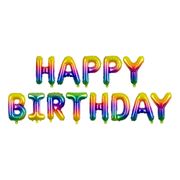 Ballonggirlander Happy Birthday Rainbow