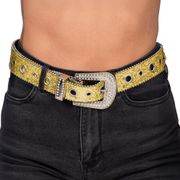 Bælte med Glimmer Guld