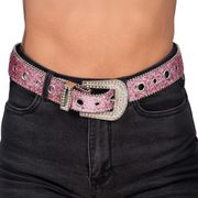 Bælte med Glitter Lyserød