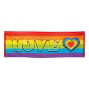 Banner Love Regnbuefarget