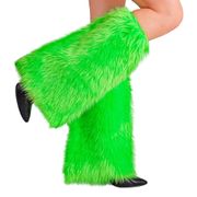 Benvärmare Fluffiga Neongrön