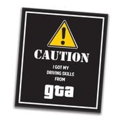 Bilklistremerke Caution I Got My Driving Skills From GTA
