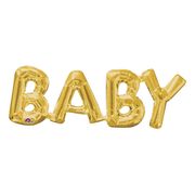Bokstavsballong Baby Guld