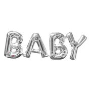 Bokstavballong Baby Sølv