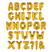 Bogstavballon Mini Guld Metallic