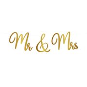 Bokstavsgirlang Mr & Mrs