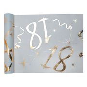 Bordslöpare 18 Vit/Guld