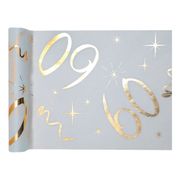 Bordslöpare 60 Vit/Guld