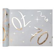 Bordslöpare 70 Vit/Guld