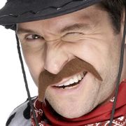 Brun Cowboy-moustache