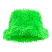 Bucket Hat Fluffig Neongrön