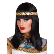 Kleopatra Paryk med Guldbånd