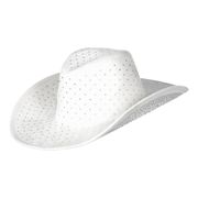 Cowboyhatt Vit med Stenar