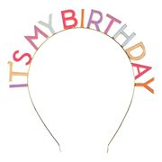 Diadem It's My Birthday Flerfärgad