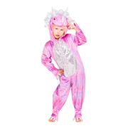 Disco Dinosaurie Rosa Jumpsuit Barn Maskeraddräkt