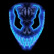 El Wire Djævel Blå LED Maske