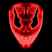 El Wire Djævel Rød LED Maske
