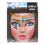 Face Jewels Oranssi/Sininen