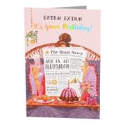 Syntymäpäiväkortti Birthday Newspaper