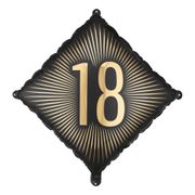 Folieballong 18 Svart/Gull