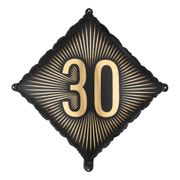 Folieballong 30 Svart/Gull