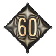Folieballong 60 Svart/Gull