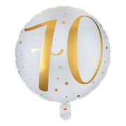 Folieballong 70 Vit/Guld