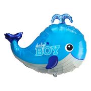 Folieballong Baby Boy Blå Val