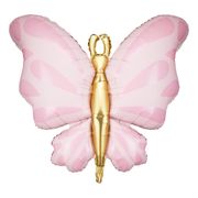 Folieballon Sommerfugl Lyserød